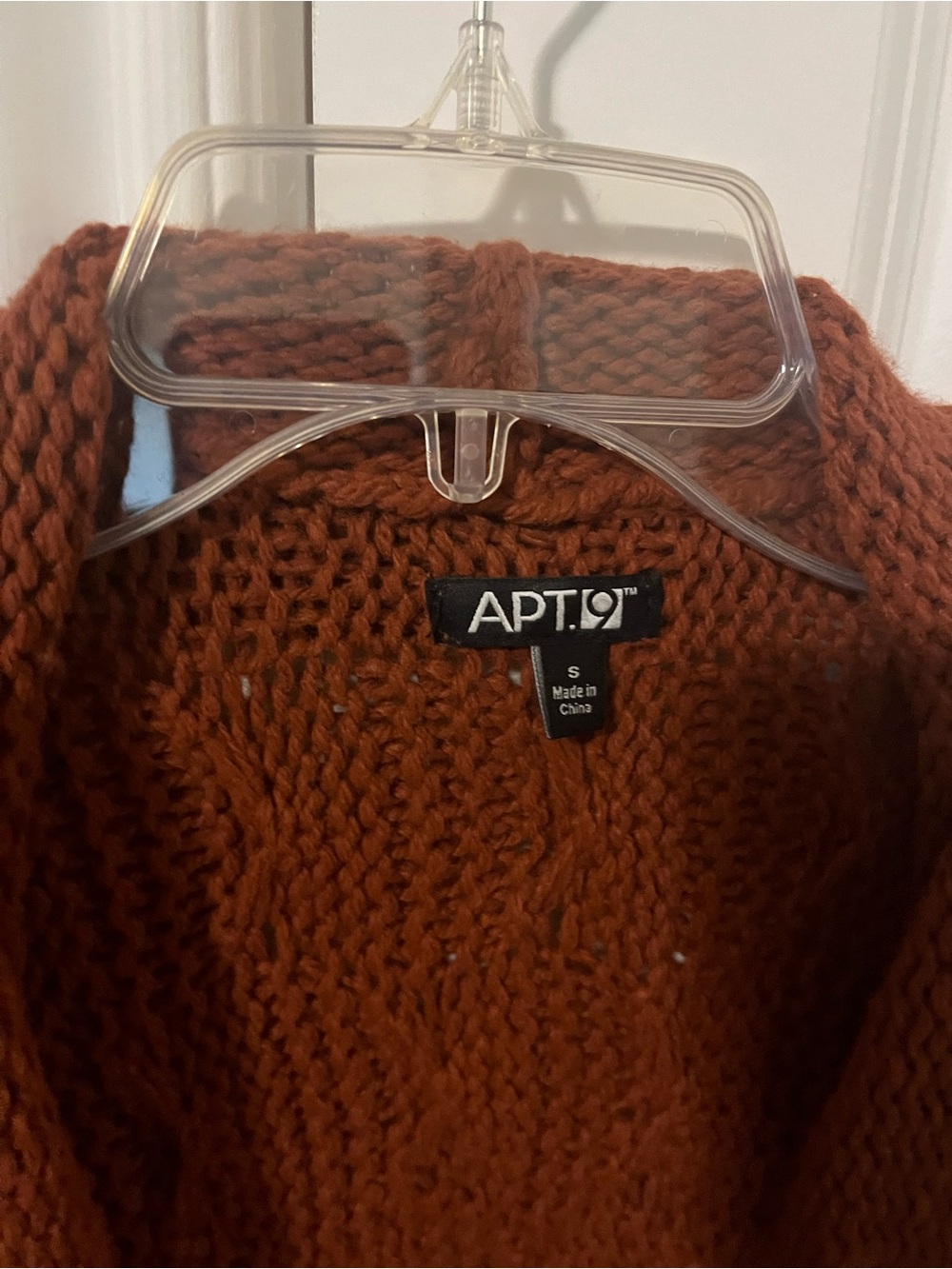 Apt. 9 Open-Front Rust Knit Poncho Shrug - Picture 3 of 3
